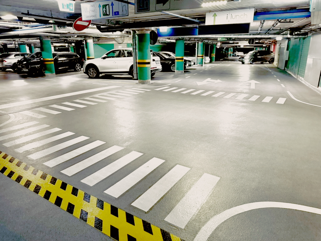 Heated, slip-resistant parking ramps in Lithuania
